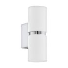 Chromen design up down wandlamp metaal, Annely
