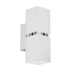 Chromen design up down wandlamp metaal, Annely