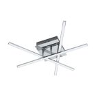 Chromen moderne plafondlamp staal, Arantxa, 18W, 3000K LED