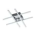 Chromen moderne plafondlamp staal, Arantxa, 24W, 3000K LED