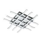 Chromen moderne plafondlamp staal, Arantxa, 36W, 3000K LED