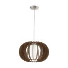Bruine landelijke hanglamp hout, Kiran, 40 cm