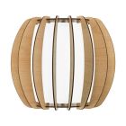 Crème landelijke wandlamp hout, Kiran