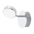 Chromen moderne plafondspot, Tjark, staal, 5w 3000K (warm wit) LED