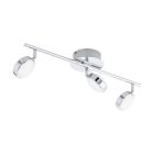 Chromen moderne plafondspot, Tjark, staal, 5w 3000K (warm wit) LED