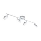 Chromen moderne plafondspot, Tjark, staal, 5w 3000K (warm wit) LED