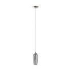 Nikkelen design hanglamp glas, Olcay