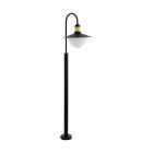 Moderne staande buitenlamp Jaylano Gegalvaniseerd Staal Zwart/Goud