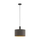 Bruine moderne hanglamp stof, Mies