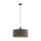 Bruine moderne hanglamp stof, Mies