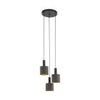 Bruine moderne hanglamp stof, Mies