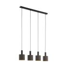Bruine moderne hanglamp stof, Mies
