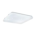 Witte plafonniere Eloise, staal, 17w 3000K (warm wit) LED