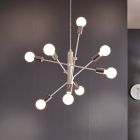 Witte hanglamp staal, Pauline