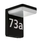 Zwarte moderne buitenlamp, Gerline, aluminium, 10w 3000K (warm wit) LED