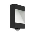 Antraciete moderne buitenlamp met bewegingssensor, Elvi, aluminium, IP44