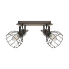 Bruine industriële plafondspot, Tjarda, hout