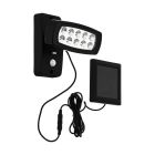 Zwarte buiten wandlamp op zonne-energie kunststof, Fuat, 2W, 3000K LED, IP44