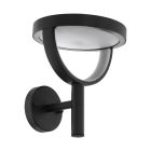 Zwarte moderne buitenlamp aluminium, Funs, 15W, warm tot koud wit verstelbare LED, IP44