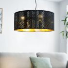 Zwarte moderne hanglamp stof, Yori