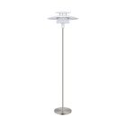 Witte design vloerlamp, Lariana, staal