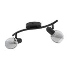 Zwarte design plafondspot, Ritchy, staal