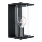 Zwarte moderne buitenlamp, Laszlo, staal, IP54