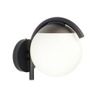 Zwarte moderne buitenlamp, Lynne, staal, IP44
