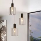 Moderne hanglamp rookglas, Paulina