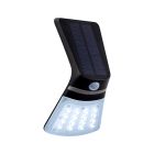Zwarte moderne buitenlamp met bewegingssensor, Lydie, kunststof, met verstelbare lichtkleur