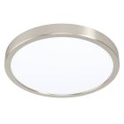 Nikkelen smart plafondlamp kunststof, Geraldo, 19,5W, warm tot koud wit verstelbare LED, IP44