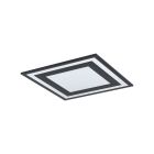 Zwarte moderne plafonniere, Tirzah, aluminium, 24w 4000K (wit) LED