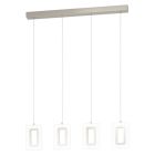 Nikkelen hanglamp kunststof, Niels, 5W, 3000K LED