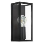 Zwarte moderne badkamer wandlamp glas, Amadou, IP44
