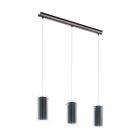 Nikkelen moderne hanglamp glas, Barceno