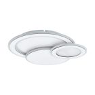 Witte moderne plafonniere, Everdina, staal, met verstelbare lichtkleur