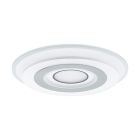 Witte moderne plafonniere, Sim, kunststof, met verstelbare lichtkleur