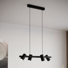 Zwarte moderne hanglamp staal, Patrice