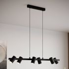 Zwarte moderne hanglamp staal, Patrice