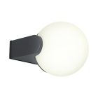 Zwarte moderne buitenlamp, Lydia, aluminium, IP64