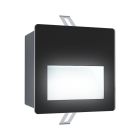Zwarte moderne inbouwspot, Luigino, aluminium, 3,7w 4000K (wit) LED