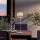 Groene moderne tafellamp stof, Latif, 2W, LED verstelbare lichtkleur, met touchdimmer