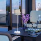 Groene moderne tafellamp stof, Latif, 2W, LED verstelbare lichtkleur, met touchdimmer