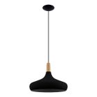Zwarte hanglamp aluminium, Tjebbe