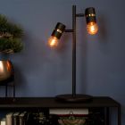 Zwarte tafellamp aluminium, Jelger, met schakelaar