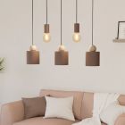 Taupe landelijke hanglamp aluminium, Sjaak