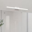 Witte moderne spiegelverlichting kunststof, Keisha, 5W, warm tot koud wit verstelbare LED, IP44, 3-staps dimbaar