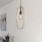 Houten hanglamp grijs, Wilko