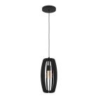 Houten hanglamp zwart, Wilko