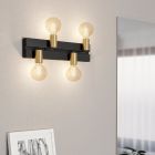 Zwarte wandlamp aluminium, Jelka